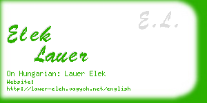 elek lauer business card